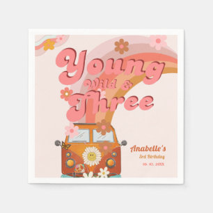 Groovy Young Wild en Three Pink Peach Van Daisy Servet