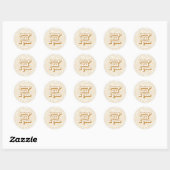 Groovy Young Wild Three Retro Daisy 3de verjaardag Ronde Sticker (Vel)