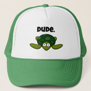 Groovy Zee Schildpad Cartoon, Funny Ocean "Dude" Trucker Pet