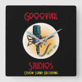 Groovyal Studios T-Shirt Vierkante Klok (Voorkant)