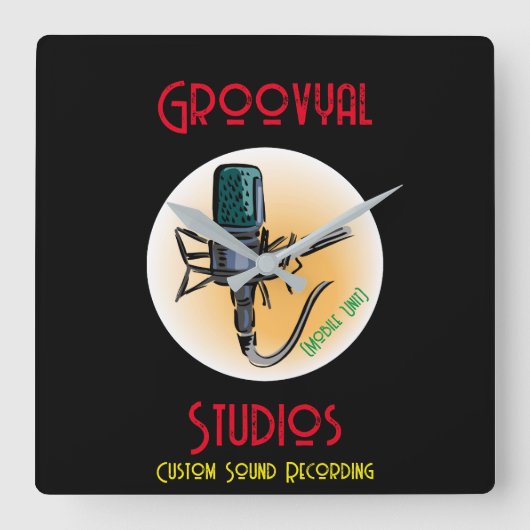 Groovyal Studios T-Shirt Vierkante Klok (Voorkant)