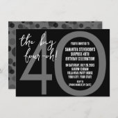 Gros 4-0 Invitations de fête d'anniversaire (Devant / Derrière)