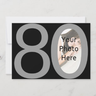 Gros 8-0 photo Invitations de fête d'anniversaire