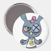 Gros aimant rond de 3 pouces pour lapin de boxe (Recto/Verso)