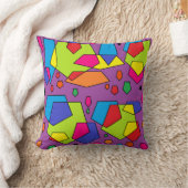 Gros audacieux design coloré mignon coussin pourpr (Couverture)