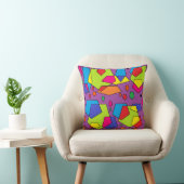 Gros audacieux design coloré mignon coussin pourpr (Chaise)