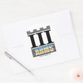 Gros autocollants 6 par feuille - logo chrome (Enveloppe)