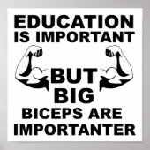 Gros Biceps Importanter Funny Poster (Devant)