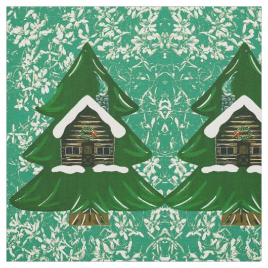 Gros Cabine de pin tissu vert clair (Échantillon)