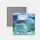 Gros Camion Conducteurs Truckin' Magnet (Recto/Verso)