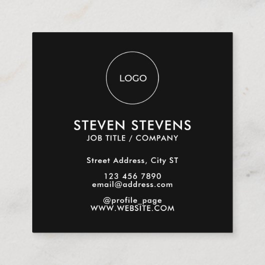 Gros Carte de visite de Carré de code QR géant (Dos)