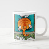 Gros chat Tabby orange dans la tasse de café Flap  (Droite)