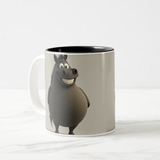 Gros Cheval Grin Mug (Devant gauche)