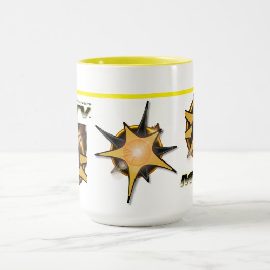 Gros Combo Mug 400gr. (Blanc et Jaune) (Centre)