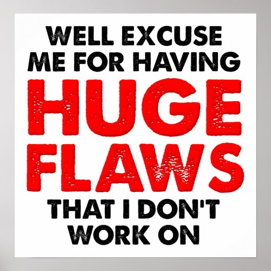 Gros défauts Drôle Poster (Devant)