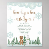 Gros du ventre Hiver Flambeau de neige Poster (Devant)