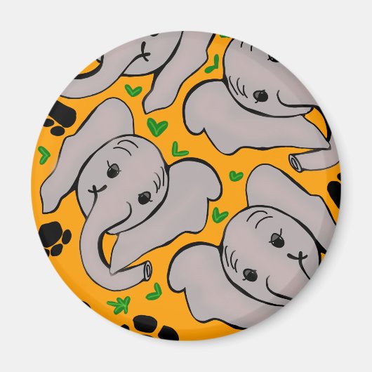 gros éléphants, aimant à 3 pouces (Devant)