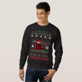 Gros Escargot laide Noël Rouge Lights Sweat (Devant entier)