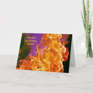Gros Flammes Fundy Carte Anniversaire Vieille