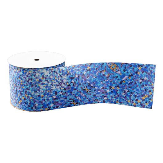 Gros-grain 049 Ruban bleu et or (Bobine)
