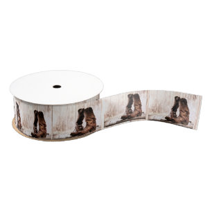 Gros-grain 1,5 po Grosgrain Botte de ruban Pays Ouest rustiqu