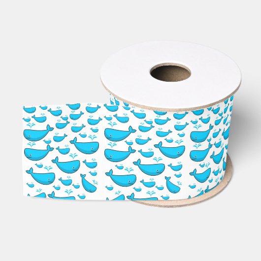 Gros-grain baleine bleue ruban décoratif (Bobine)
