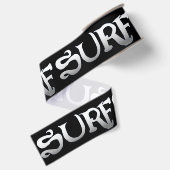 Gros-grain bobine de ruban noir surf (Dos)