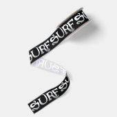 Gros-grain bobine de ruban noir surf (Dos)
