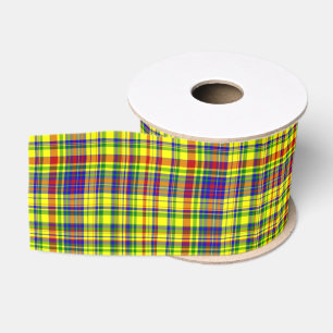 Gros-grain Couleurs primaires PLAID 18-Grosgrain ruban