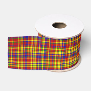 Gros-grain Couleurs primaires PLAID Ruban 19-Grosgrain