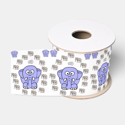Gros-grain éléphants décoratifs en ruban (Bobine)