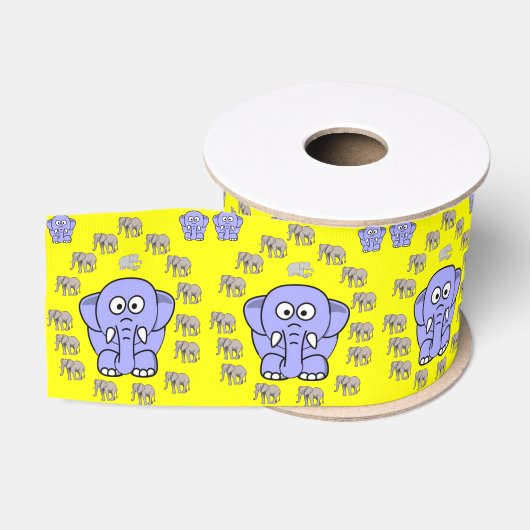 Gros-grain éléphants décoratifs en ruban (Bobine)