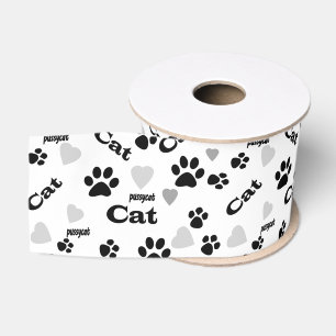 Gros-grain Empreintes de chat ruban grosgrain