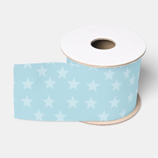 Gros-grain Étoiles sur ruban bleu Grosgrain (Bobine)