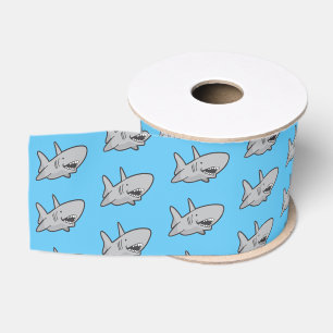 Gros-grain Fête d'anniversaire de requin Bleu Grosgrain Ruban