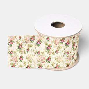 Gros-grain floral ruban décoratif
