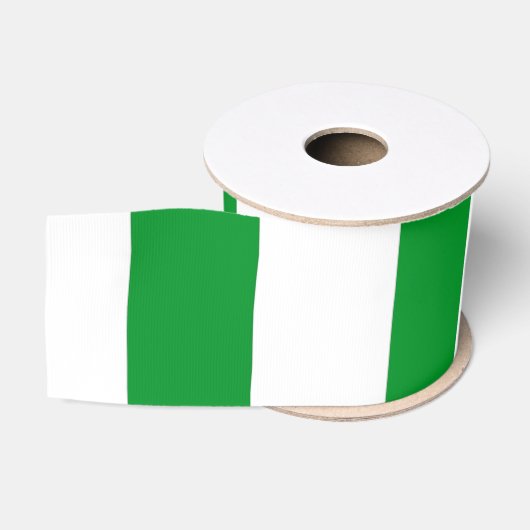 Gros-grain Limerick Ruban Vert Et Blanc (Bobine)