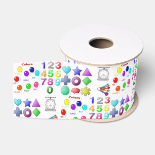 Gros-grain numéros d'enfants en ruban décoratif