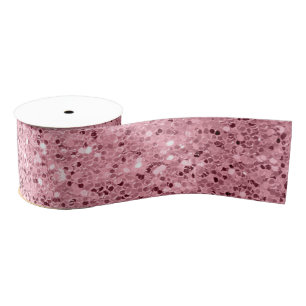 Gros-grain parties scintillant d'or du Rose de ruban Grosgrai