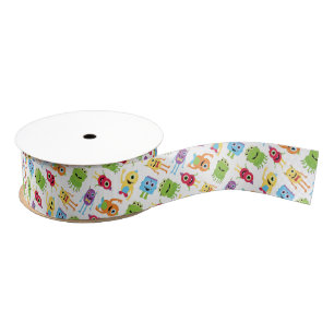 Gros-grain Petit ruban mignon de motif de partie de monstres
