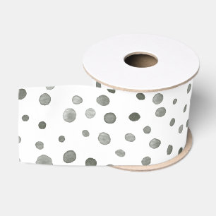 Gros-grain Pine Confetti Aquarelle Points Ruban