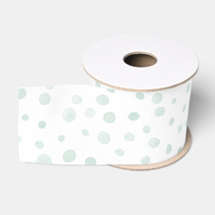 Gros-grain Points d'aquarelle Confetti de menthe Ruban