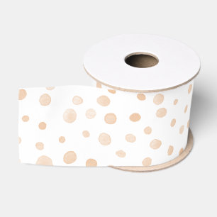 Gros-grain Points d'aquarelle Melon Confetti Ruban