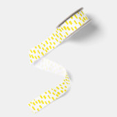 Gros-grain Points de caissage blanc et jaune Ruban Grosgrain (Dos)