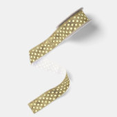 Gros-grain Pois beige et ruban vert (Dos)