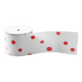 Gros-grain Pois rouges du ruban (Bobine)