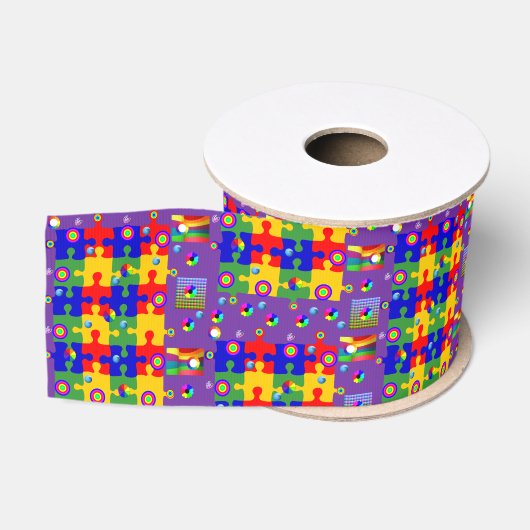 Gros-grain puzzles décoratifs en ruban (Bobine)