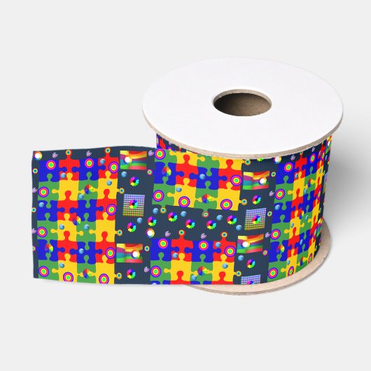 Gros-grain puzzles décoratifs en ruban (Bobine)
