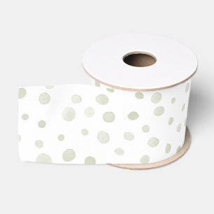 Gros-grain Ruban à pois aquarelle Confetti de thé