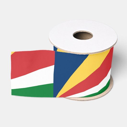 Gros-grain Ruban aux couleurs des Seychelles (Bobine)